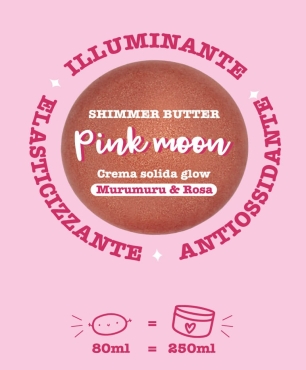 Caratteristiche della crema solida Pink Moon: illuminante, elasticizzante e antiossidante