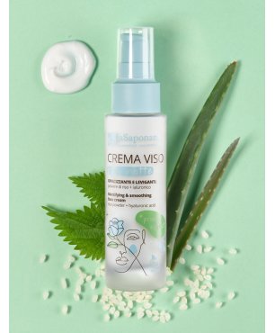 Crema viso opacizzante e levigante con Polvere di riso e Acido ialuronico effetto Primer