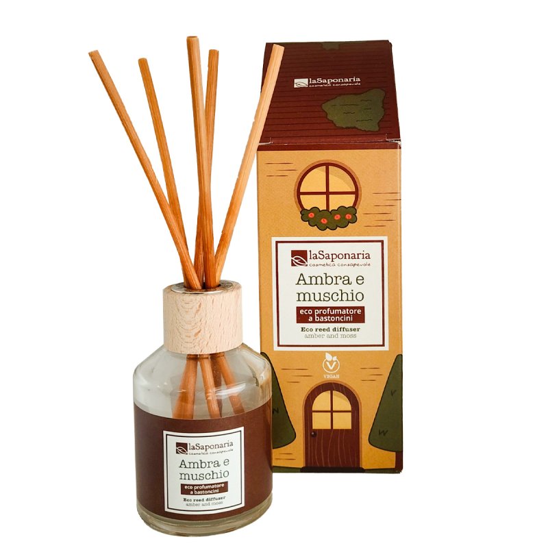 Eco profumatore a bastoncini - Ambra e muschio