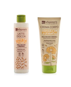 Kit corpo pelli sensibili - Latte doccia + crema corpo